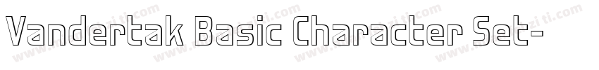 Vandertak Basic Character Set字体转换